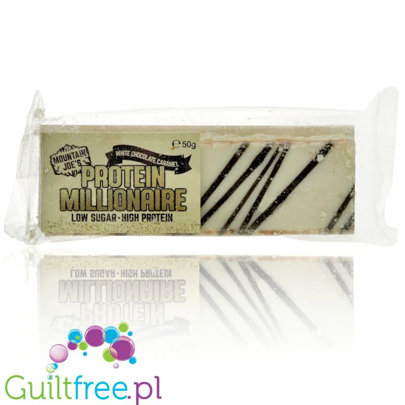Mountain Joe's Protein Millionaire White Chocolate Caramel - proteinowa krajanka Biała Czekolada & Karmel - Image 3