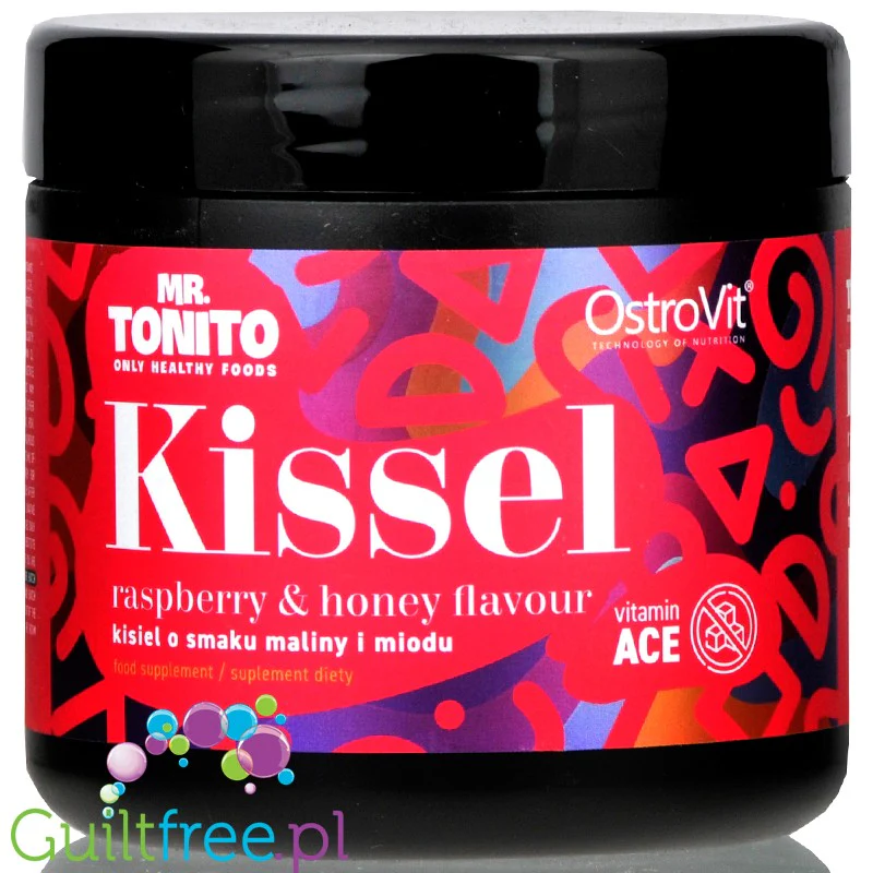 Mr. Tonito Kissel Raspberry & Honey - kisiel bez cukru o smaku malinowo-miodowym z witaminami A, C i E