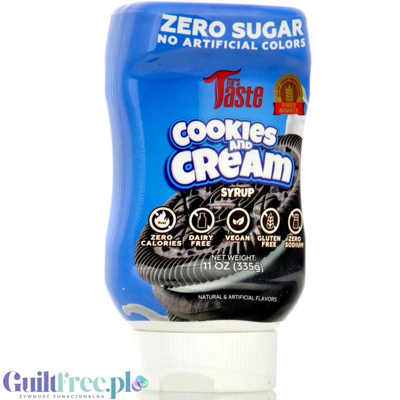 Mrs Taste Zero Calorie Syrup, Cookies & Cream - syrop 0kcal o smaku ciasteczek z kremem