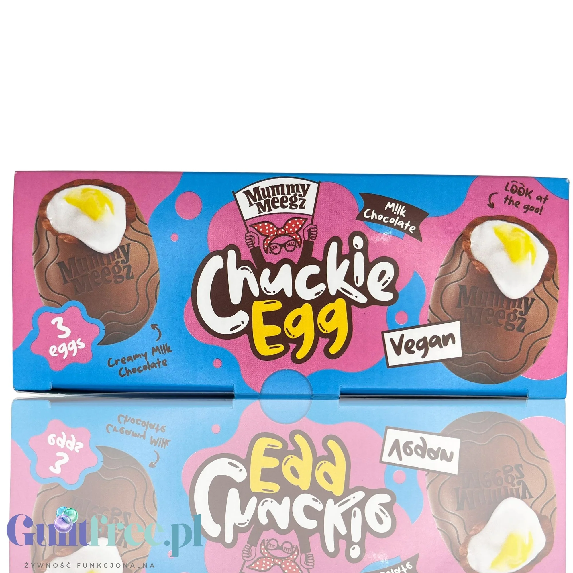 Mummy Meegz Chuckie Egg 3PAK - nadziewane kremem jajko wielkanocne z wegańskiej 'mlecznej czekolady' - Image 5