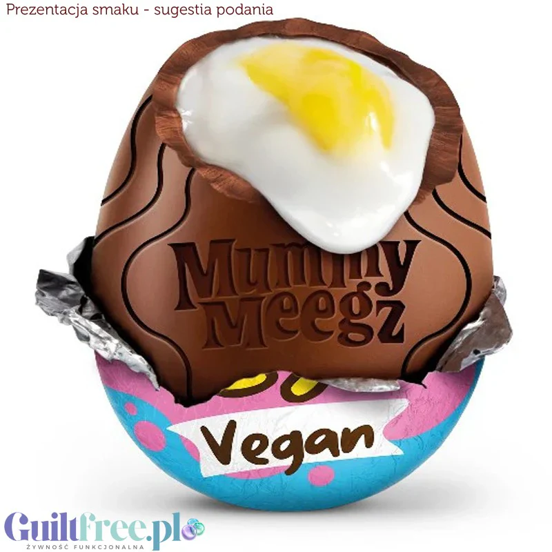 Mummy Meegz Chuckie Egg - nadziewane kremem jajko wielkanocne z wegańskiej 'mlecznej czekolady' - Image 3