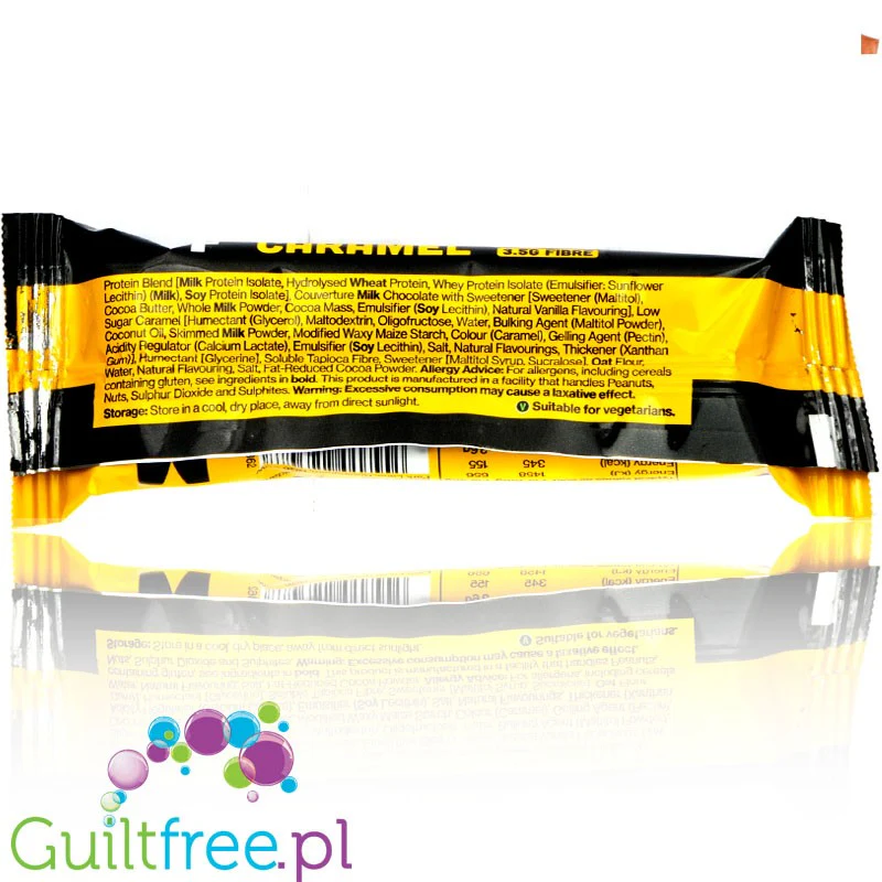MuscleFood High Protein Bar Salted Caramel 155kcal - niskocukrowy baton proteinowy 15g białka - Image 4