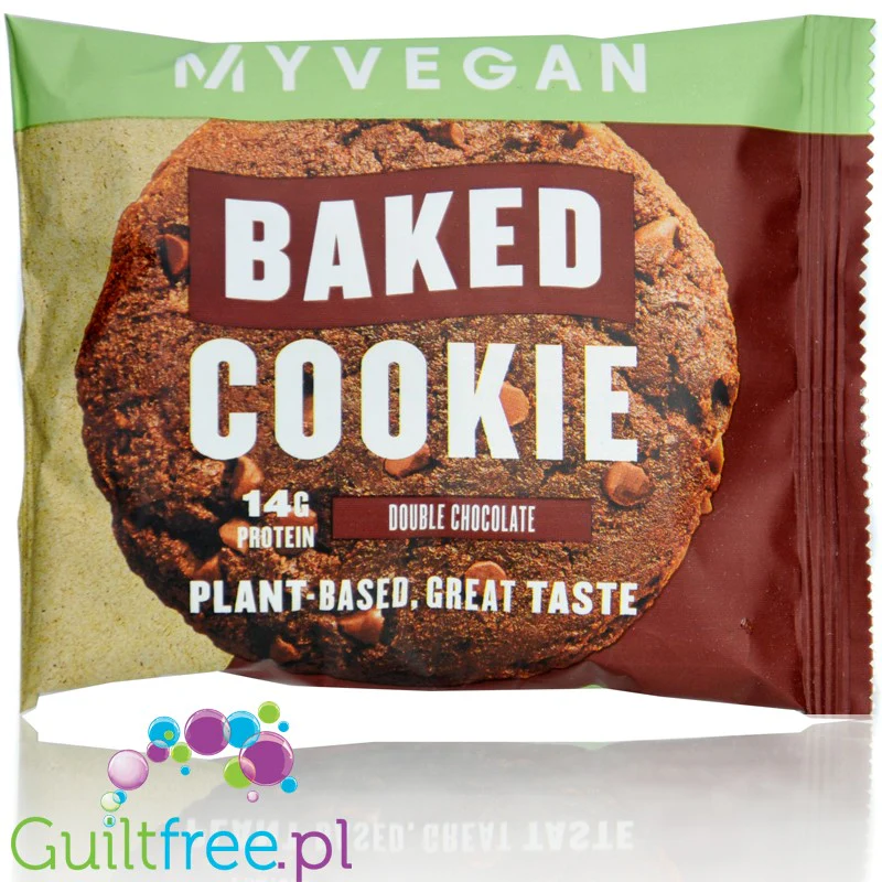 Myprotein Baked Cookie Double Chocolate - wegańskie ciastko proteinowe 14g białka z kawałkami czekolady