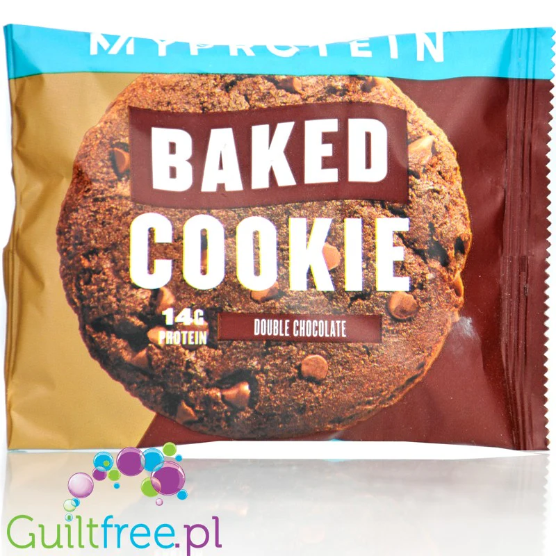 Myprotein Baked Cookie Double Chocolate - wegańskie ciastko proteinowe 14g białka z kawałkami czekolady - Image 3