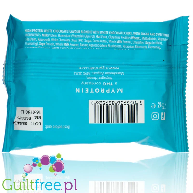 Myprotein Brownie White Chocolate - blondie z białą czekoladą 23g białka, 75% mniej cukru - Image 3