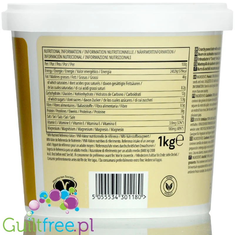MyProtein Crunchy Peanut 1KG - masło orzechowe z kawałkami orzechów - Image 3