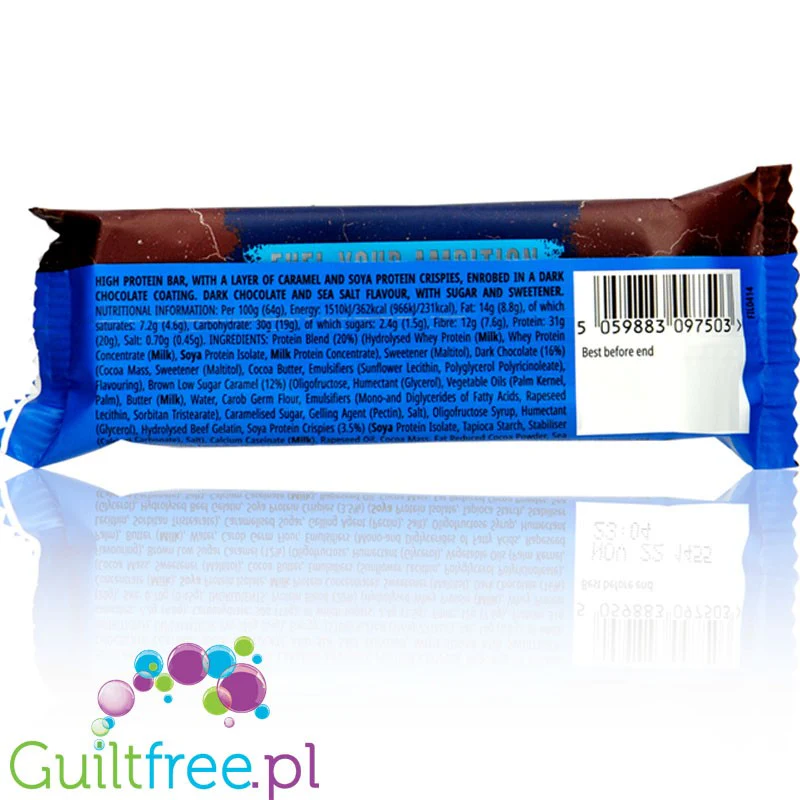 MyProtein Impact Bar Dark Chocolate Sea Salt - baton białkowy Ciemna Czekolada & Sól, 20g białka & 230kcal - Image 2