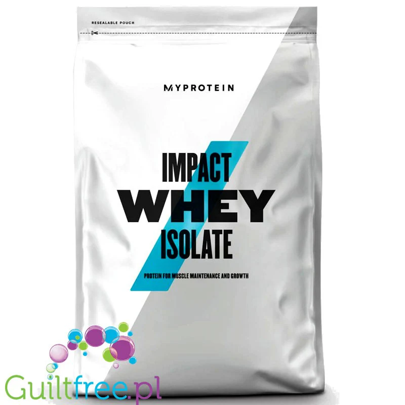 MyProtein Impact Whey Isolate Unflavored 1kg - Białko Serwatkowe Bezsmakowe WPI izolat bez słodzików, aromatów i zagęstników