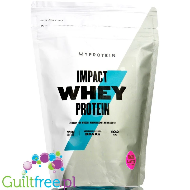 MyProtein Impact Whey Strawberry Cream 1KG - odżywka białkowa WPC smak Truskawki w Śmietanie