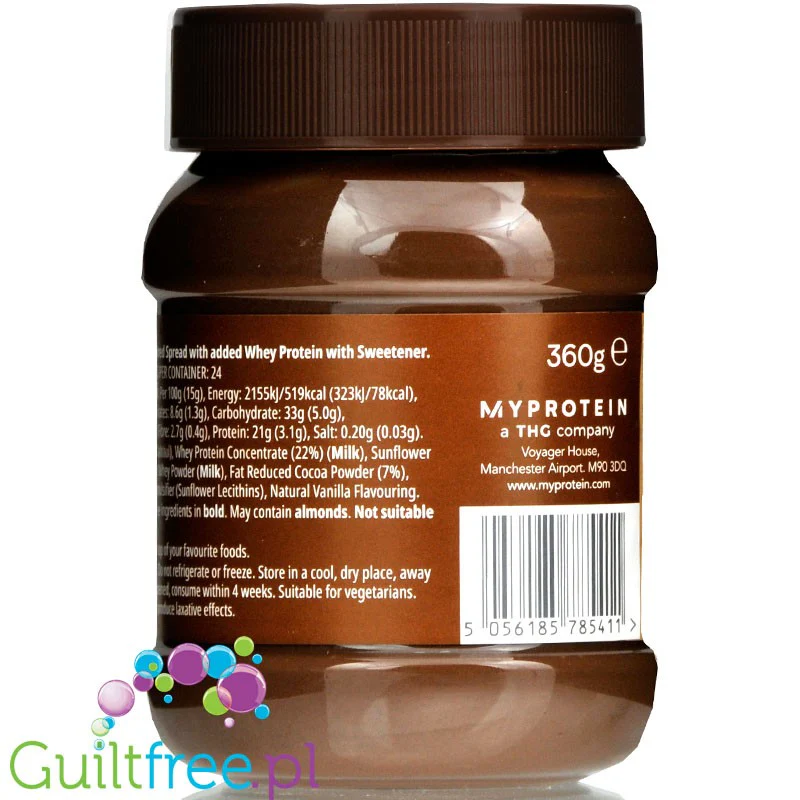 MyProtein Chocolate HazelNut Spread - krem czekoladowy z białkiem WPC - Image 2
