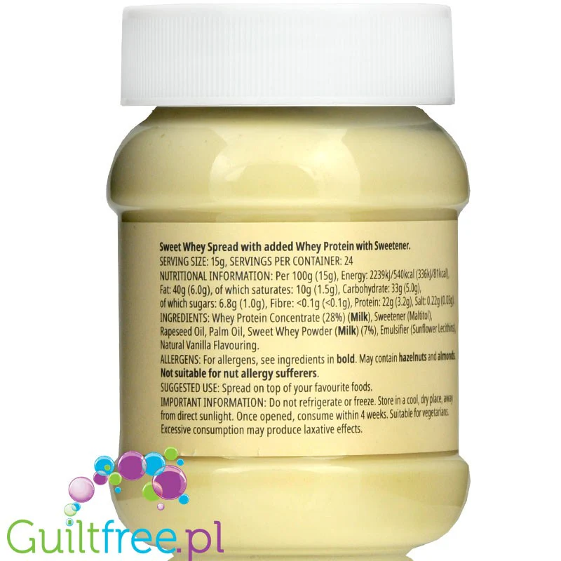 MyProtein White Chocolate Spread - krem biała czekolada z WPC - Image 3