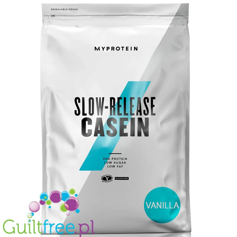 Myprotein Slow-Release Casein Vanilla 2,5KG - waniliowe białko kazeinowe