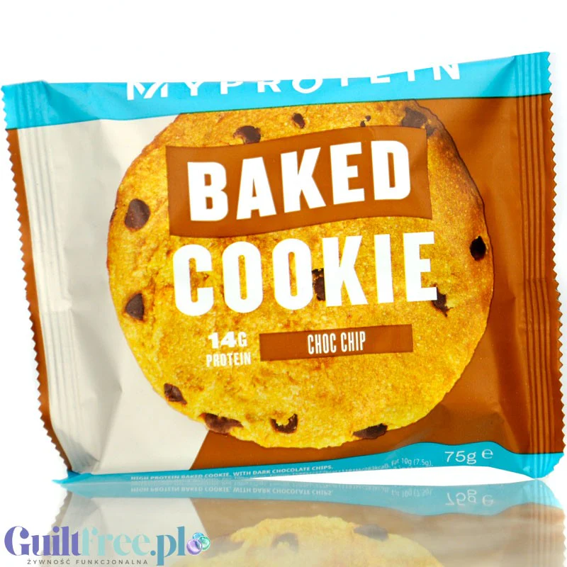 MyProtein Baked Cookie Chocolate Chip - wielkie wegańskie ciastko proteinowe 14g białka