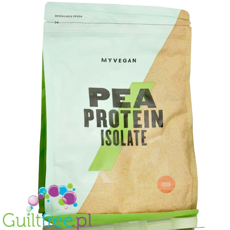MyProtein Vegan Pea Protein Isolate Salted Caramel 1kg - izolat białka grochu o smaku Solonego Karmelu, zero cukru