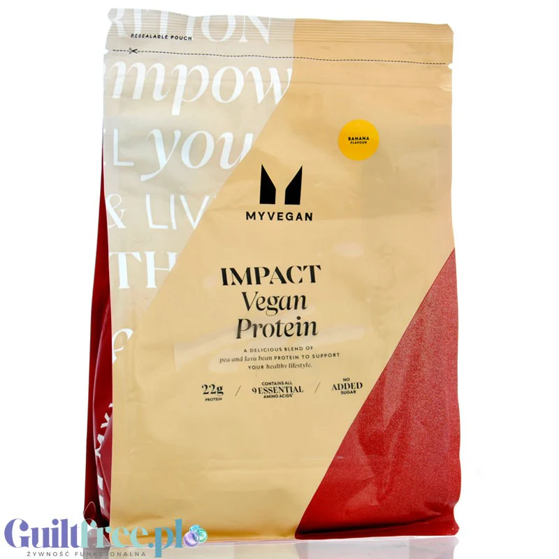 MyProtein Impact Vegan Protein Blend Banana 1kg - bananowa wegańska odżywka białkowa bez soi
