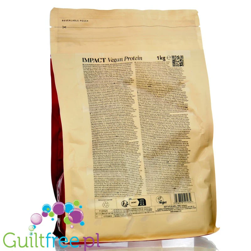 MyProtein Vegan Protein Blend Chocolate Salted Caramel 1KG - odżywka białkowa dla wegan, smak Czekolada & Słony Karmel - Image 3