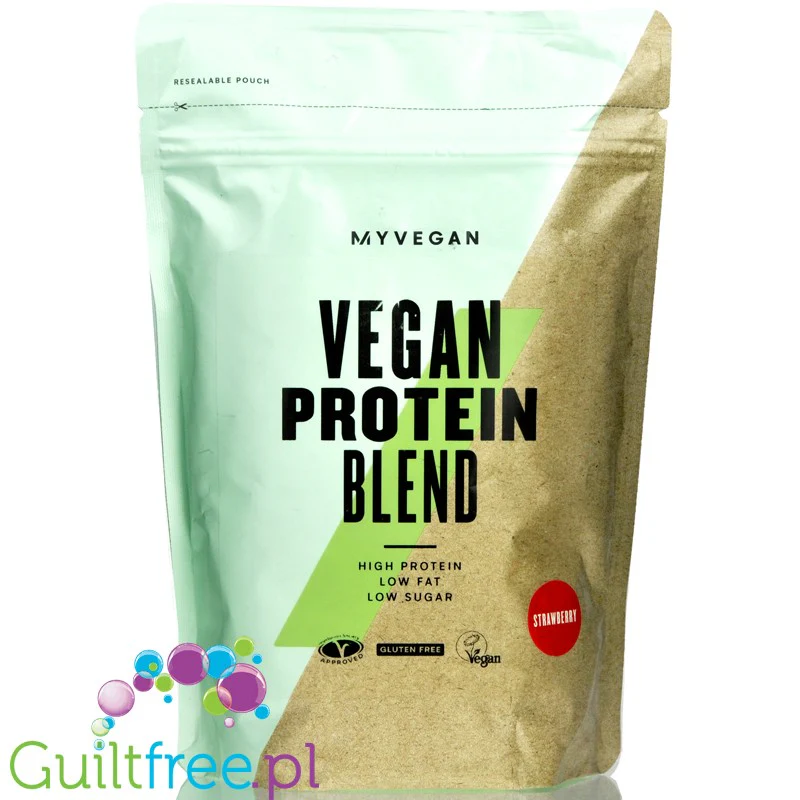 MyProtein Vegan Protein Blend Strawberry - truskawkowa wegańska odżywka białkowa bez soi - Image 2