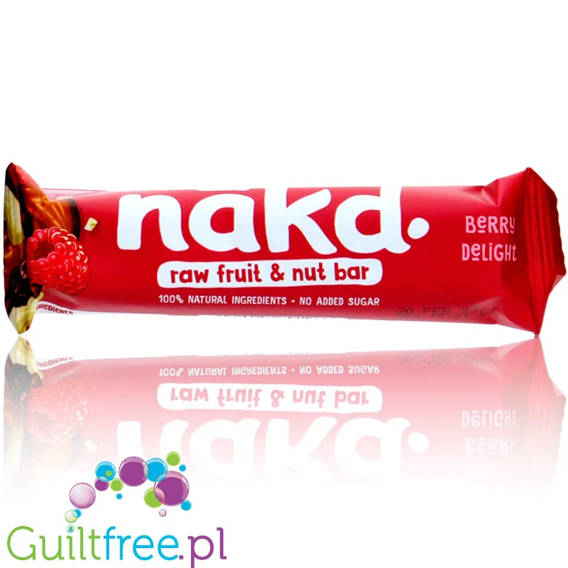 Nakd Berry Delight Fruit & Nut Bar - wegański baton nerkowcowo-daktylowy z malinami