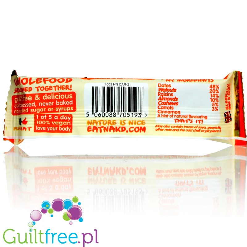 Nakd Carrot Cake Bar - wegański baton nerkowcowo-daktylowy - Image 2