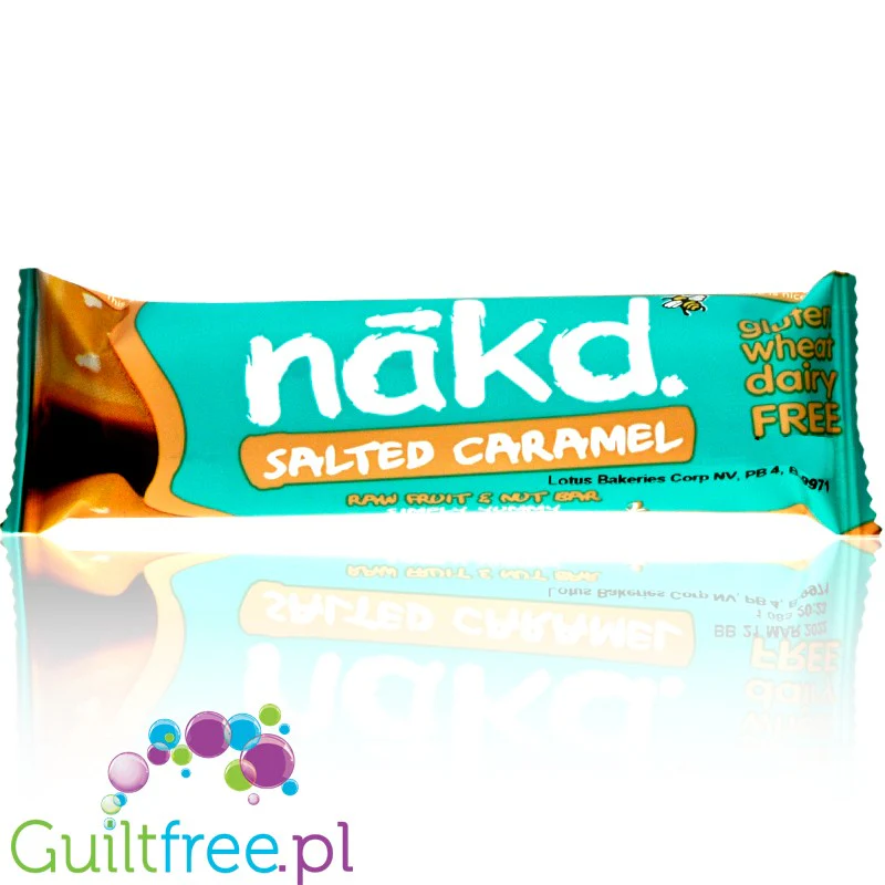 Nakd Salted Caramel Bar - wegański baton nerkowcowo-daktylowy o smaku solonego karmelu