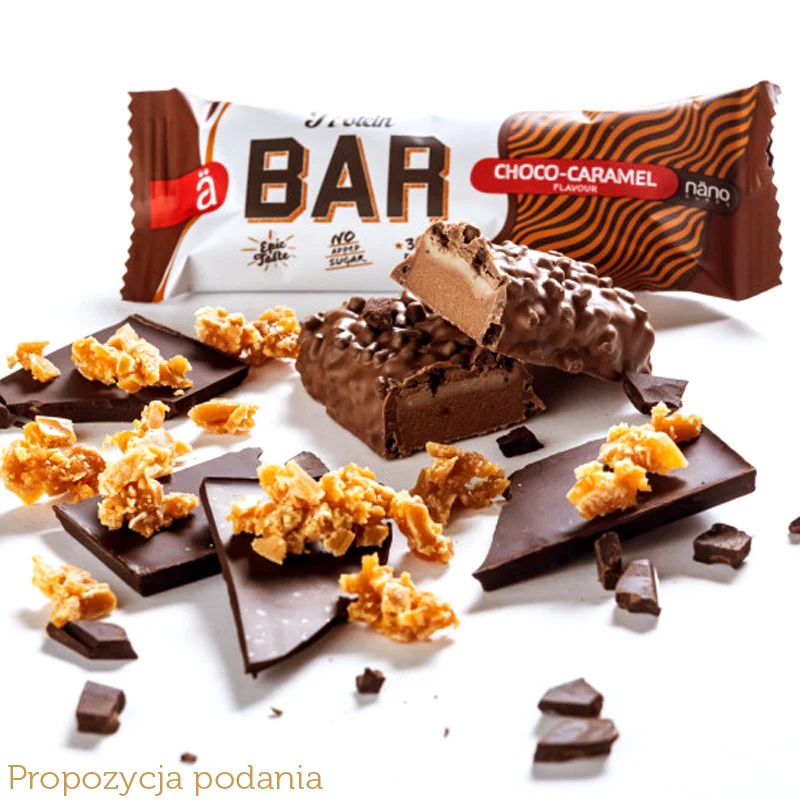 Nano Ä Chocolate & Caramel - pyszny baton proteinowy 20g białka, 210kcal