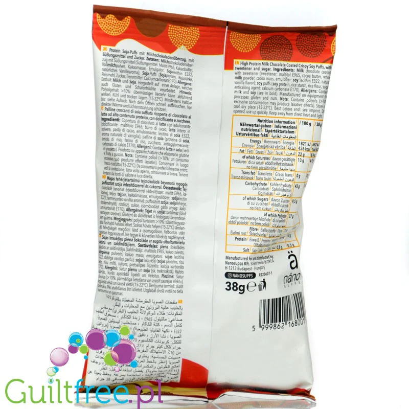 Nano Ä Protein Pops Chocolate - chrupiące kuleczki proteinowe 10g białka w polewie z czekolady - Image 2