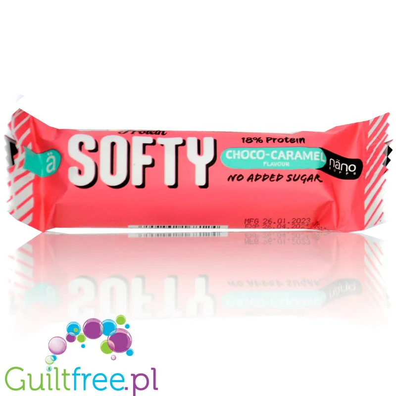 Nano Ä Protein Softy Bar Choco-Caramel - baton białkowy bez cukru 127kcal, Karmel & Czekolada
