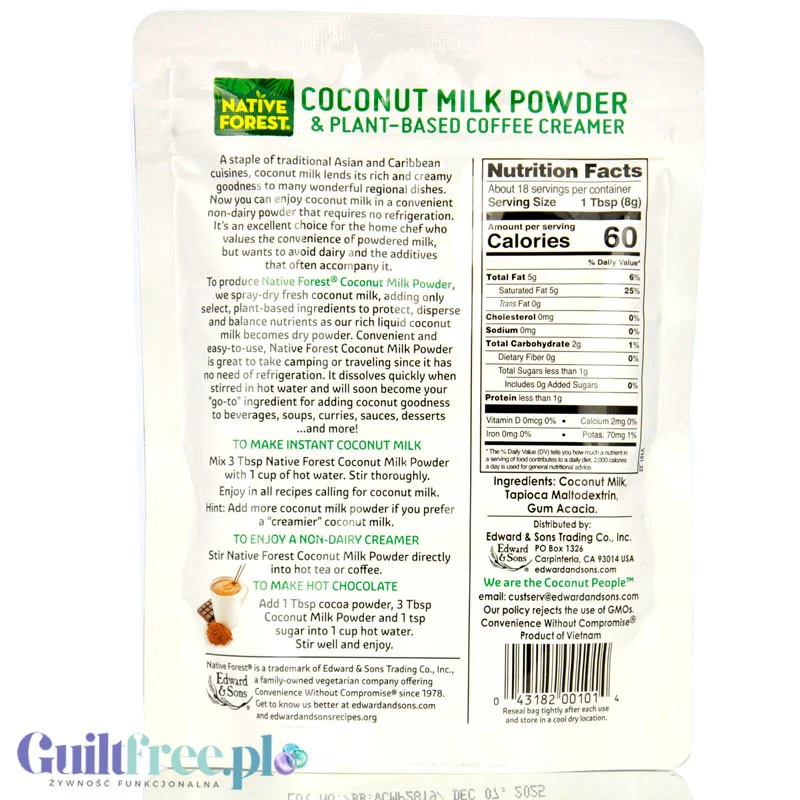 Native Forest Coconut Milk Powder - organiczne mleczko kokosowe w proszku 100% - Image 2