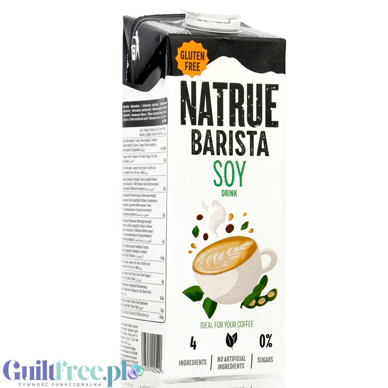 Natrue Barista Soy Drink 1L - wegański bezglutenowy napój sojowy do kawy bez cukru tylko 4 składniki - Image 5