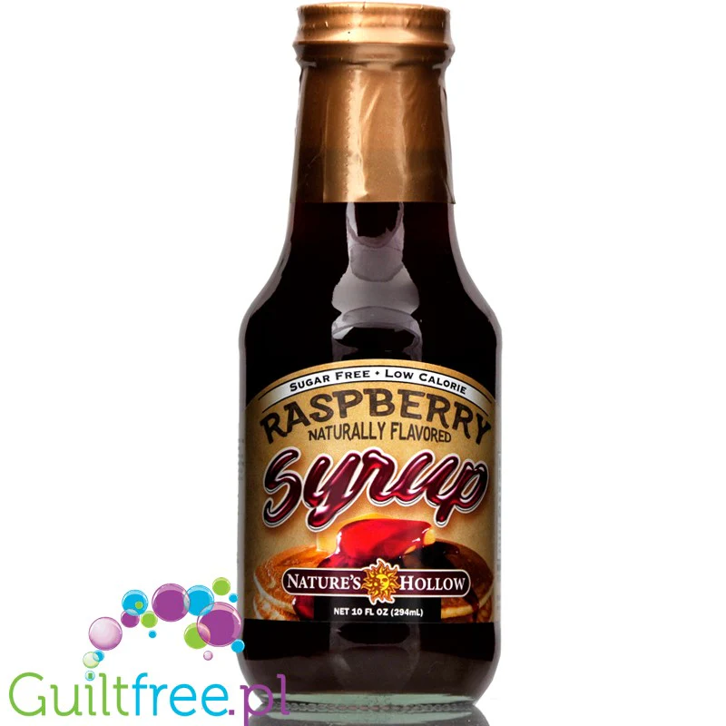 Nature's Hollow Raspberry Syrup - syrop malinowy bez cukru z ksylitolem, naturalnie niskokaloryczny