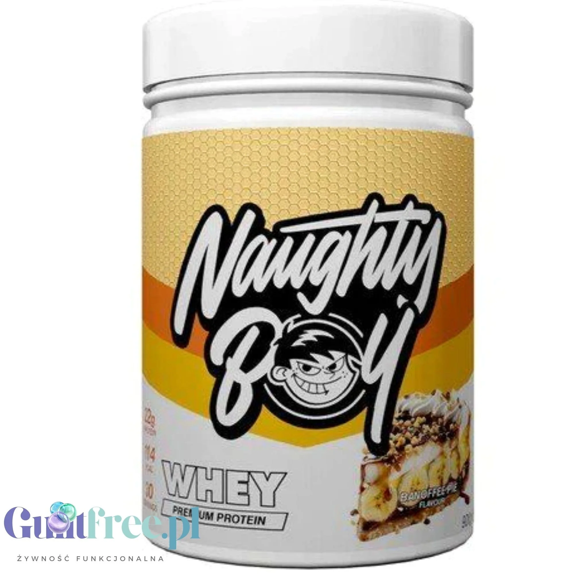 Naughty Boy Whey Premium Protein Banoffee Pie 900g - gęsta odżywka białkowa WPI, WPC & MPC
