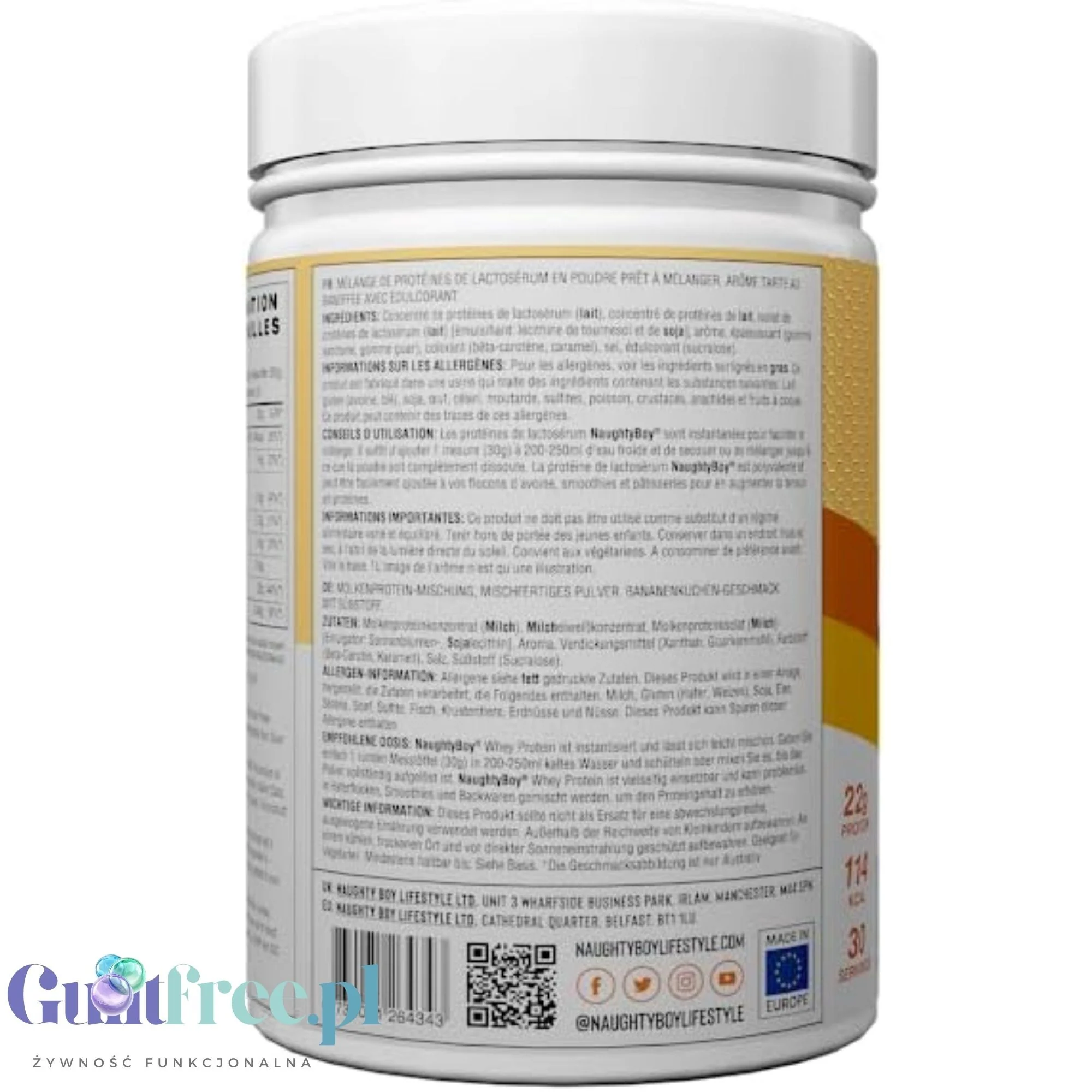 Naughty Boy Whey Premium Protein Banoffee Pie 900g - gęsta odżywka białkowa WPI, WPC & MPC - Image 2