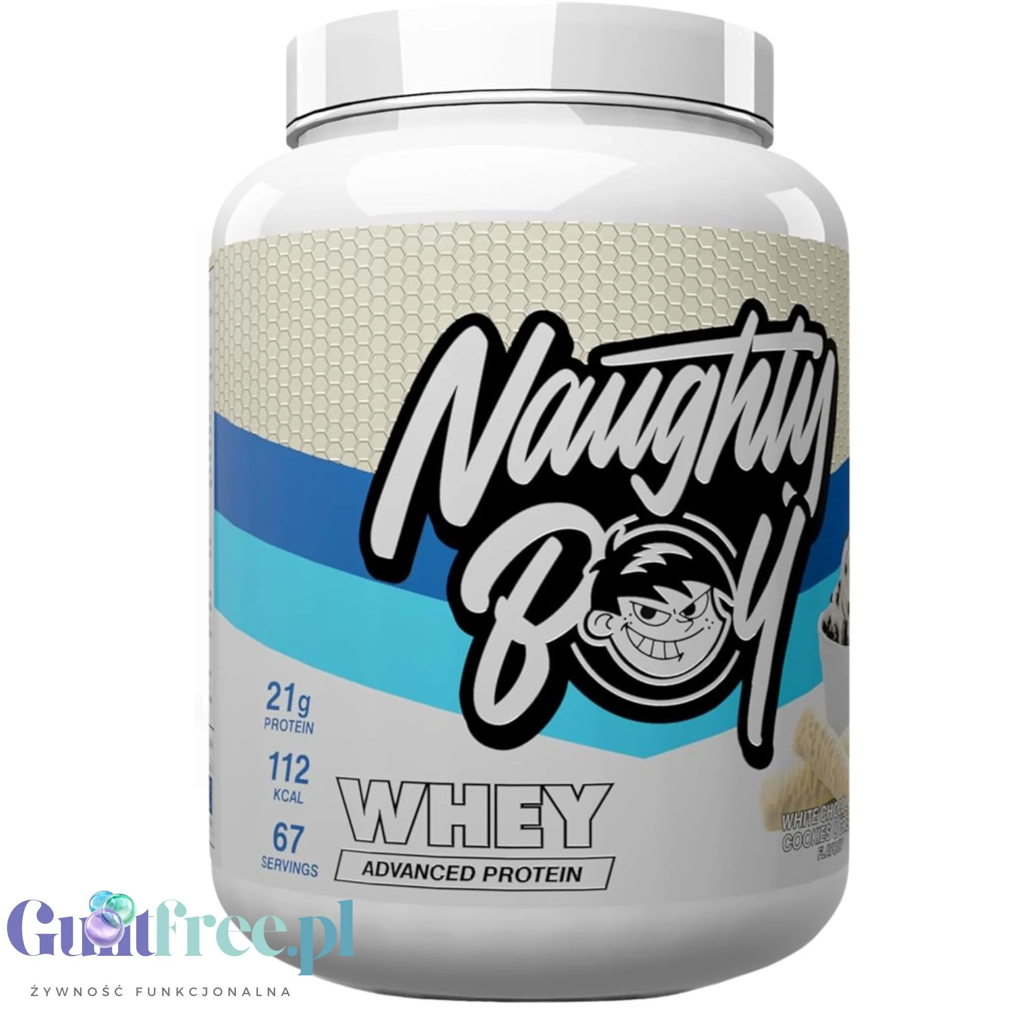 Naughty Boy Whey Premium Protein White Chocolate Cookies & Cream 2010g - gęsta odżywka białkowa - Image 3