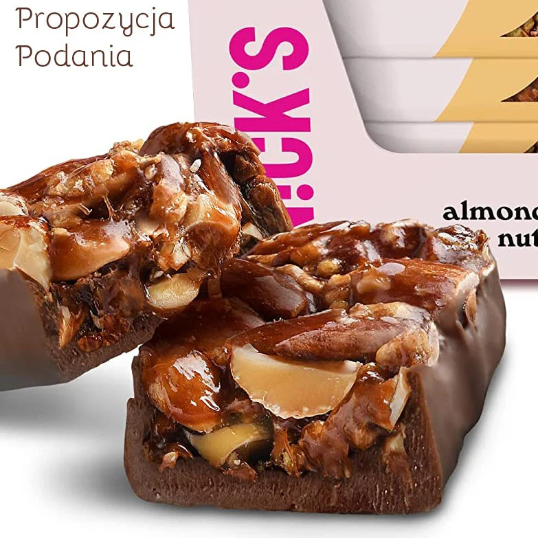 N!CK'S Nicks Almond Crunch Nut Bar - wegański baton 173kcal bez dodatku cukru ze stewią i erytrolem - Image 3
