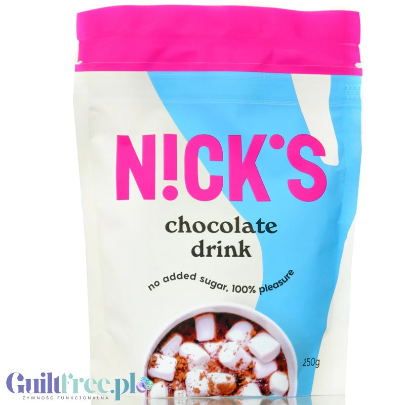 N!CK'S Nicks Chocodrink 16kcal - wegańska czekolada do picia bez cukru ze stewią i erytrolem