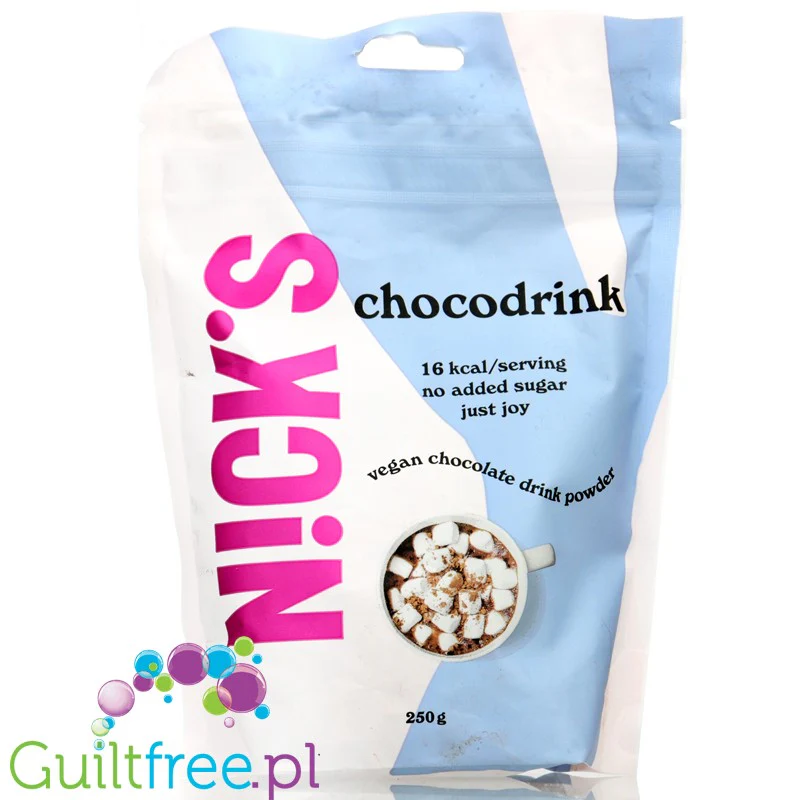 N!CK'S Nicks Chocodrink 16kcal - wegańska czekolada do picia bez cukru ze stewią i erytrolem - Image 2