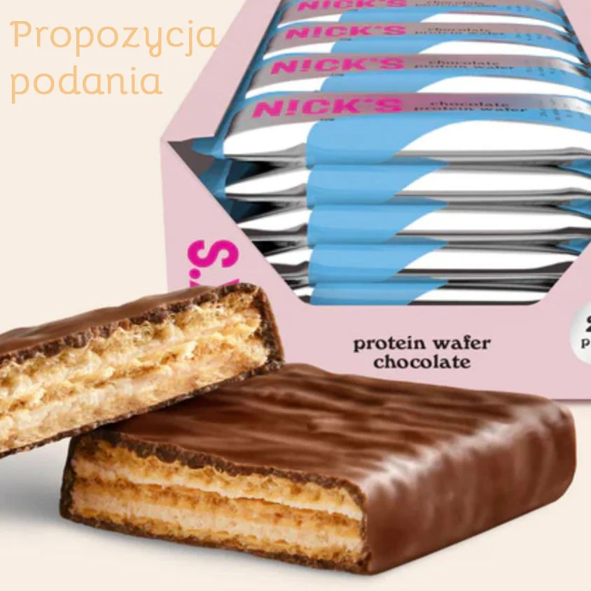 N!CK'S Nicks  Protein Waffer, Milk Chocolate  - bezglutenowy wafelek proteinowy, Mleczna Czekolada - Image 2