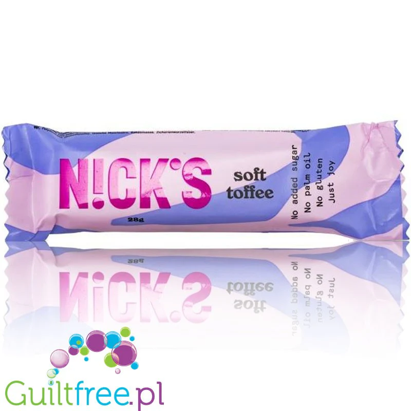 N!CK'S Nicks Soft Toffee 110kcal - czekoladka z nadzieniem karmelowym bez dodatku cukru ze stewią i erytrolem