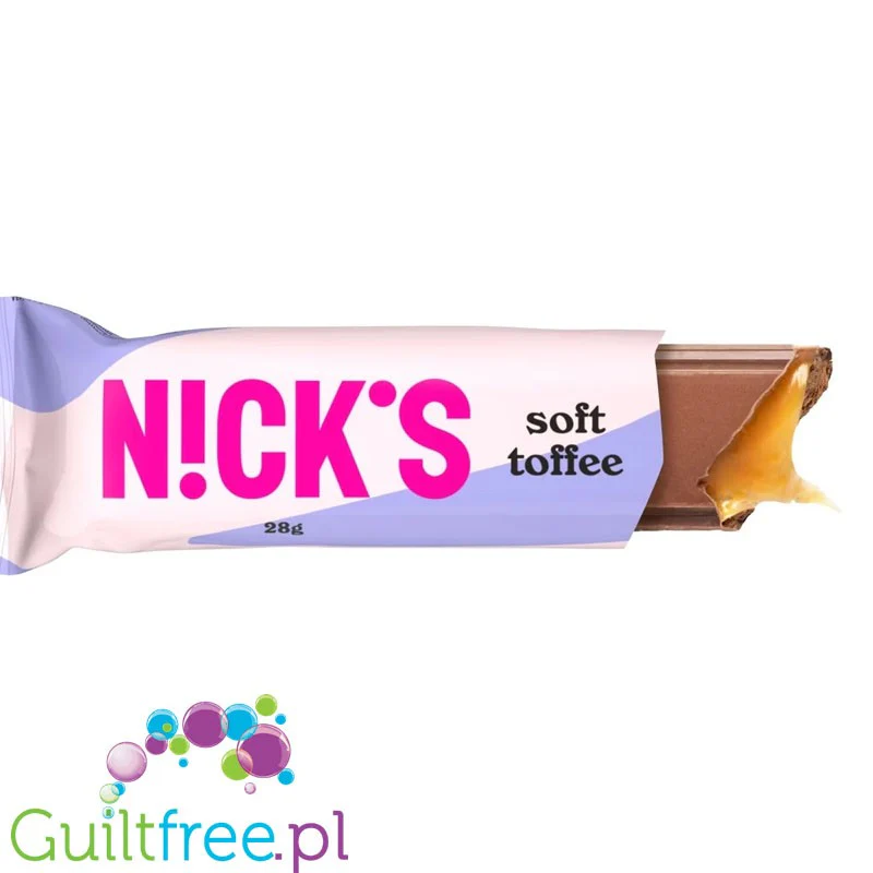 N!CK'S Nicks Soft Toffee 110kcal - czekoladka z nadzieniem karmelowym bez dodatku cukru ze stewią i erytrolem - Image 3