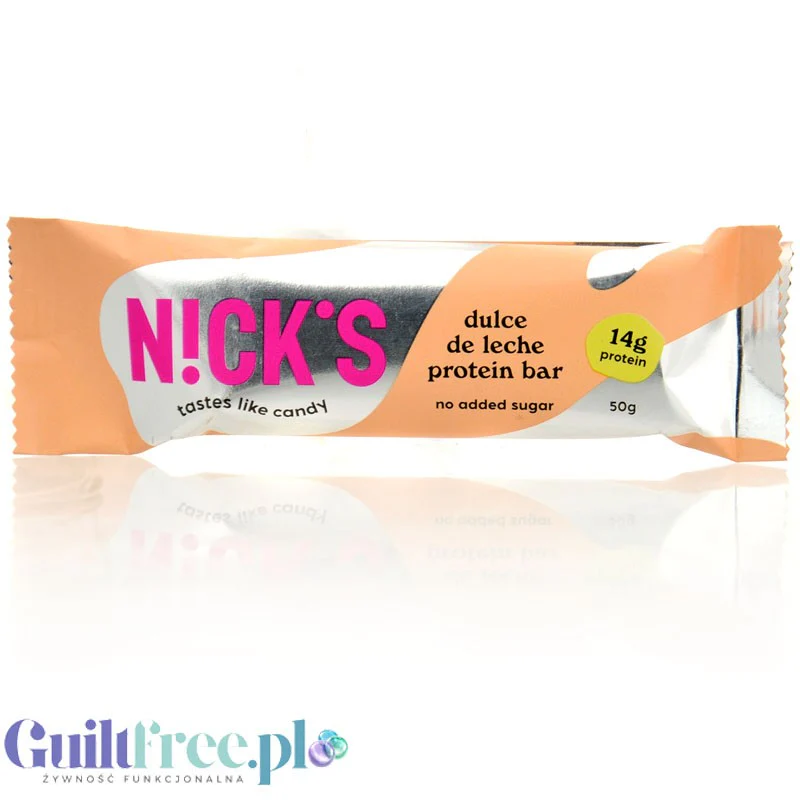 N!ck's Nicks Dulce de Leche Protein Bar - baton białkowy bez dodatku cukru z masą toffee i polewą karmelową
