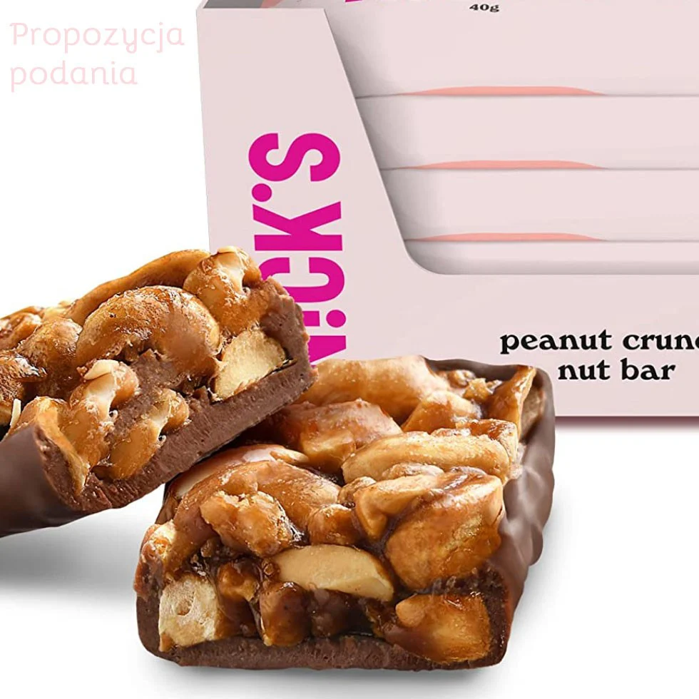 N!CK'S Nicks Peanut Crunch Nut Bar 176kcal - wegański baton bez dodatku cukru ze stewią i erytrolem - Image 3
