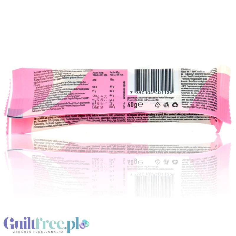 N!CK'S Nicks Peanut Crunch Nut Bar 176kcal - wegański baton bez dodatku cukru ze stewią i erytrolem - Image 4