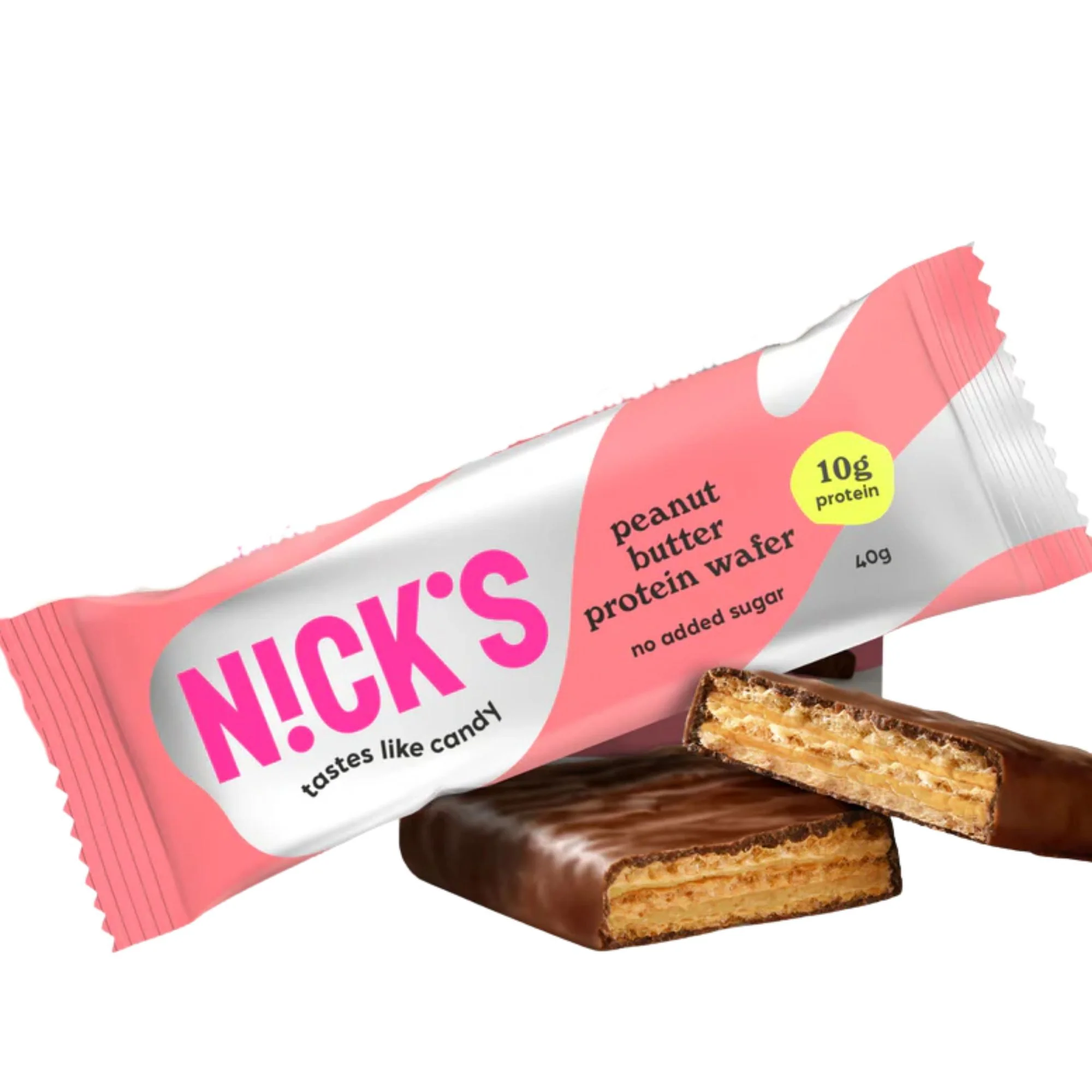 N!CK'S Nicks Protein Waffer, Peanut Butter - bezglutenowy wafelek proteinowy, smak masła orzechowgo - Image 2