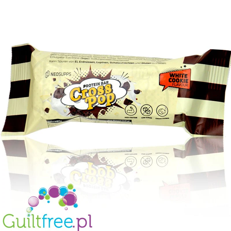 Neosupps Protein Bar Cross Pop White Cookie - ciasteczkowe cudo proteinowe 13g białka & 173kcal - Image 4