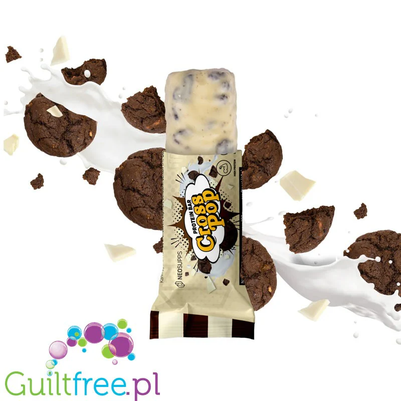 Neosupps Protein Bar Cross Pop White Cookie - ciasteczkowe cudo proteinowe 13g białka & 173kcal - Image 5