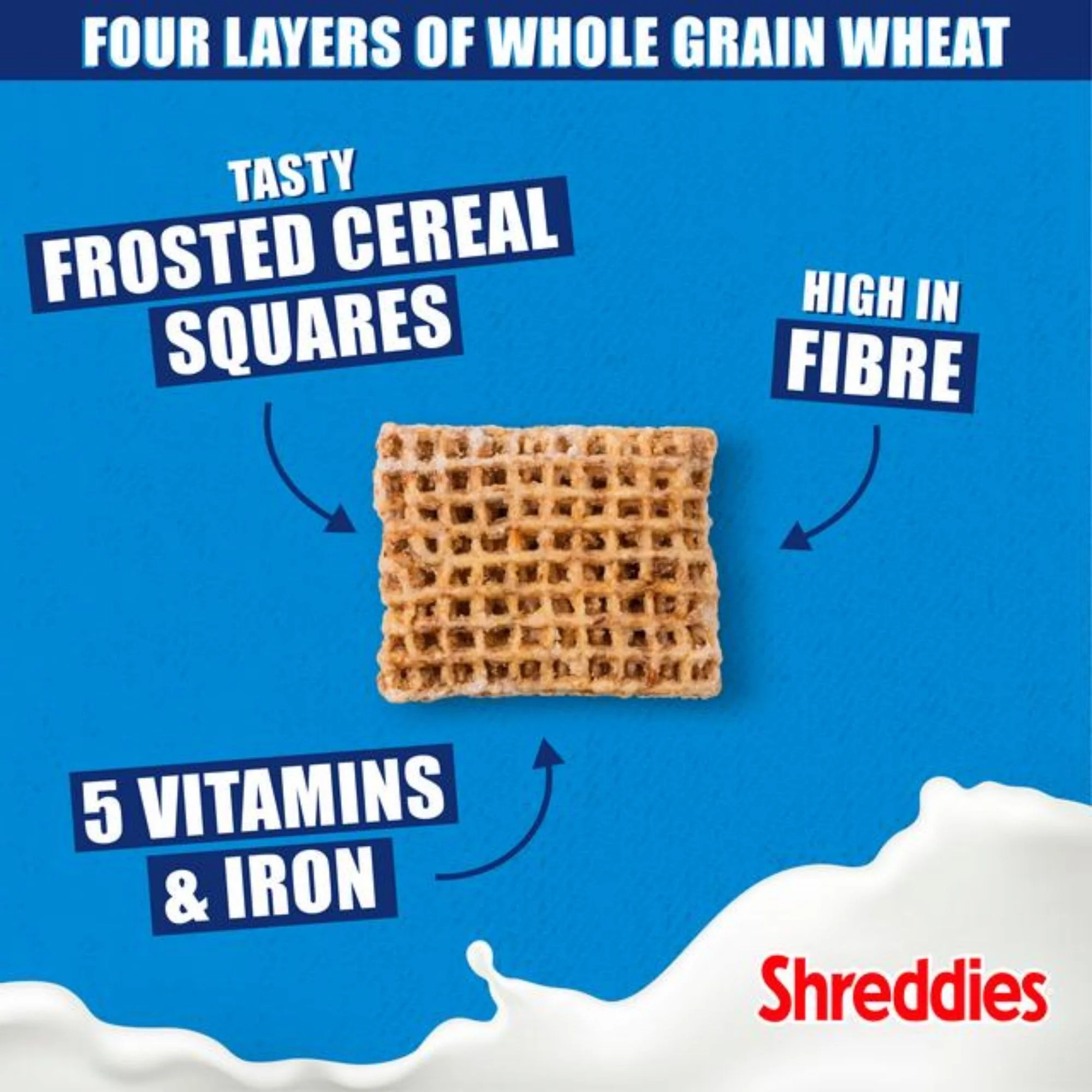 Nestle Shreddies Frosted - zawsze chrupiące pełnoziarniste płatki śniadaniowe w polewie - Image 3