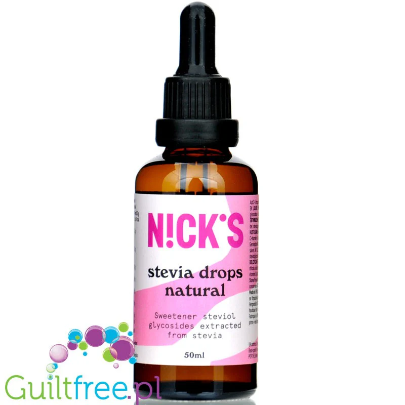 Nicks N!ck's Stevia Drop Natural - bezsmakowe kropelki słodzące ze stewią