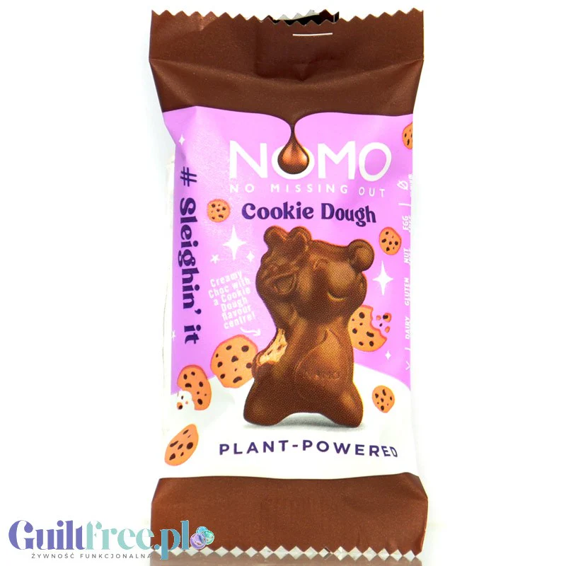 Nomo Cookie Dough Reindeer - nadziewany renifer z wegańskiej mlecznej czekolady bez glutenu, jaj i orzechów