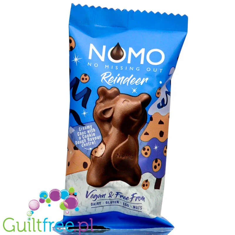 Nomo Cookie Dough Reindeer - nadziewany renifer z wegańskiej mlecznej czekolady bez glutenu, jaj i orzechów - Image 2