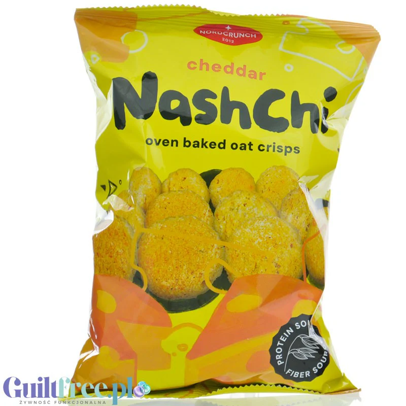 Nordcrunch NashChi Cheddar - owsiano-grochowe chrupki o smaku sera Cheddar